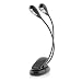 Produktbild Ukelove LED Tischlampe mit Clip Schwanenhals Flexibel Klemmleuchte Leselampe Buchlampe (8 LED Schwarz)