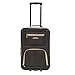 Rockland Fashion Softside Upright Luggage Set,'Expandable,Lightweight,Telescopic Handle,Wheel, Brown, 2-Piece (14/19)