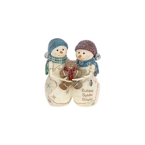 Pavilion Gift Company Baking Spirits Bright 45 Hand Painted Resin The BirchHearts Collectible Double Snowman Figurine Decorative Holiday Christmas Decor Statue