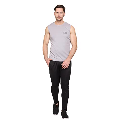 Image of TQH Sleeveless T Shirts for Men | Vest for Men | Tank Top Man | Sando for Man | Men's Sleeveless Gym Vest Round Neck Solid Casual T-Shirt for Workout Running Sports Beach