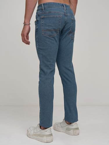 Image of Highlander Men's Tapered Fit Jeans | Regular Length | Mid Rise | Stretchable Fabric for Comfort fit | Jeans for Man