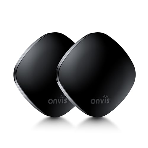 Onvis Air Tags 2 Pack (iOS Only), Smart Bluetooth Locator for Keys, Luggage Suitcases, Bags Wallets, Backpack, 3-Year Battery Life