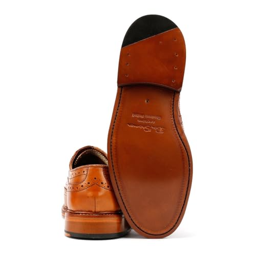 Ben Sherman Sugarman Brogue Leather Men's Tan Lace-Up Shoes - US 92