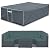 Gasadar Outdoor Furniture Cover Waterproof, Square Patio Sectional Cover,126"x126"x28", 600D Heavy Duty, Grey