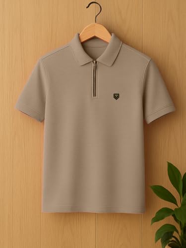 Image of YAZOLE Men's Lycra Blend Round Neck T Shirt | Solid Half Sleeve Regular Fit Tee | Casual Sports Gym Office Travel Running Walking | Perfect for Everyday Use | - (S to XXL)