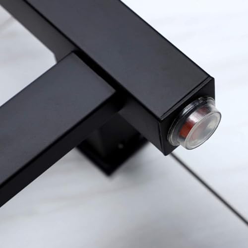 Toallero calefactado de pared con acabado minimalista de barra cuadrada y conexión fija 4