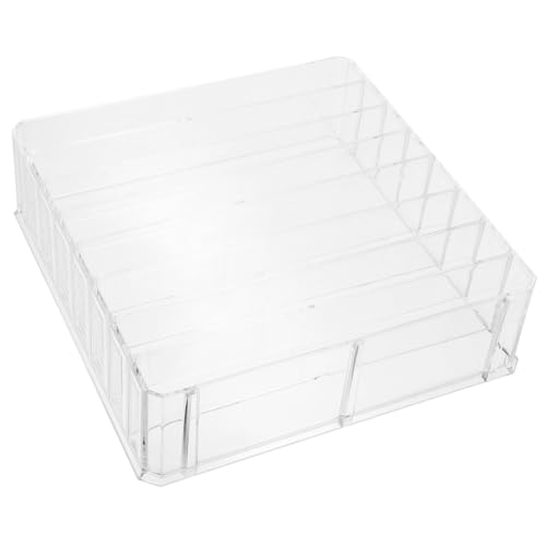 MINAOLULUS Caja de Dinero Ocho Compartimentos Extraíbles para Billetes y Monedas en Acrílico Transparente Adecuado para Comercios y Puntos de Venta