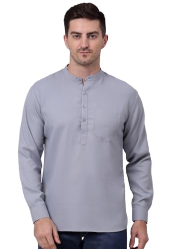 Image of Jompers Men's Cotton Solid Regular Kurta