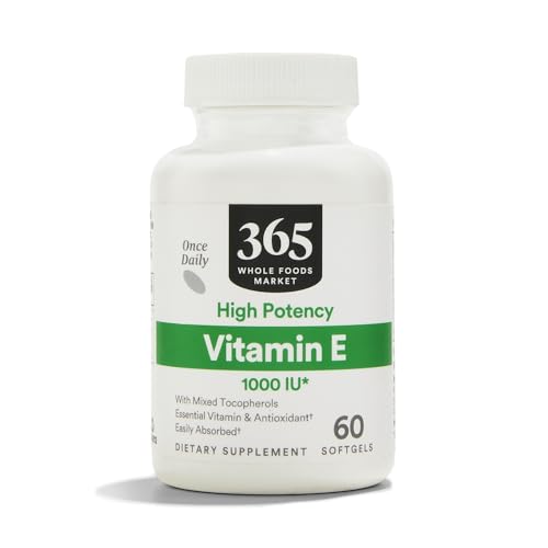 365 by Whole Foods Market, Vitamin E 1000 IU, 60 Count - image 1