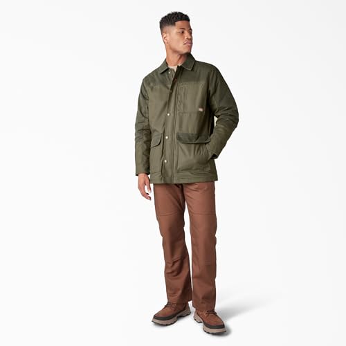 Image of Dickies mens Tradebuilt Wax Coated Canvas Chore Coat