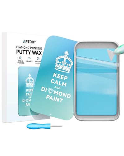 ARTDOT Enduring Stickiness Putty Wax for Diamond Art Kits for Adults,Strong Stickiness Clay Glue with Slide Storage Box for Diamond Painting Accessories and Tools