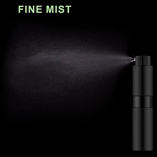 Beieverluck 15 Pieces 8ML Travel Perfume Atomizer Refillable Perfume Bottle Portable Cologne Sprayer for Perfume Women Men, Black3