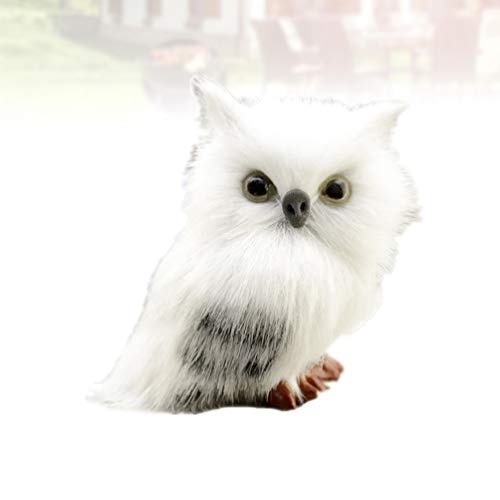 Nuobesty Enfeites de Coruja Branca, Decoração de Coruja de Natal, Presentes para Crianças, Decoração