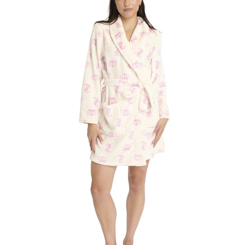 Image of Juicy Couture Women's Super Soft Luxe Plush Shawl Collar Robe