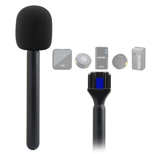 JCMOYUTY Stand for Magnet Handheld Mic Mount Neewer CM28, PQRQP 3 in 1 Microphone, GODOX Magic XT1, RIBIU LIBERVOX WM01, Gamiity M9 Wireless Lavalier Mic Interview Handle Adapter