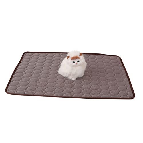 Milisten ペットマット 犬用ペット冷却ブランケット 冷却犬のバンダナ おもちゃ 犬用コールドマット わんわん フリース ペット用夏用ひんやりマット ペットパッド 夏の冷却マット Coffee
