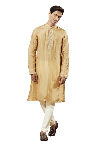 Pyjama en soie homme de luxe VASTRAMAY à détails dentelle