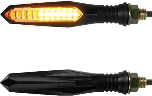 evermotor 2 Pezzi Frecce Moto LED Sequenziali E32 Omologate Universali 12V Indicatori di Direzione Moto, Impermeabili, Alta Luminosità