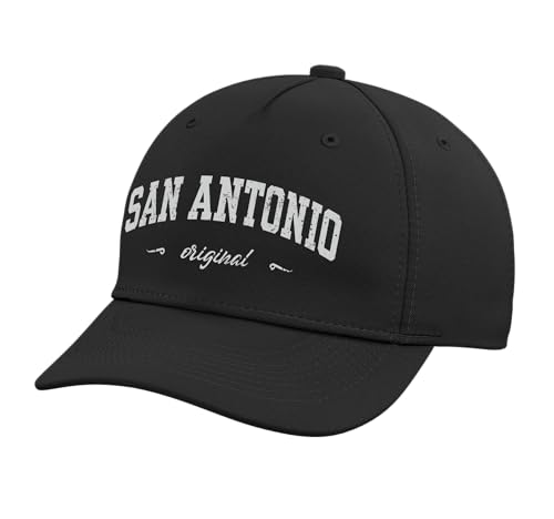 San Antonio Texas Sport Souvenir Adjustable Printed Baseball Hat Black