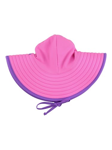 Image of RuffleButts Baby /Toddler Girls UPF 50+ Sun Protective Wide Brim Swimwear Sun Hat