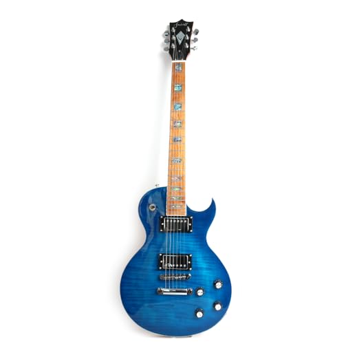 Fojill Solid Body Full Size 39 Inch LP Electric Guitar Roasted Canadian Maple Neck Fretboard Mahogany Body Stainless Frets