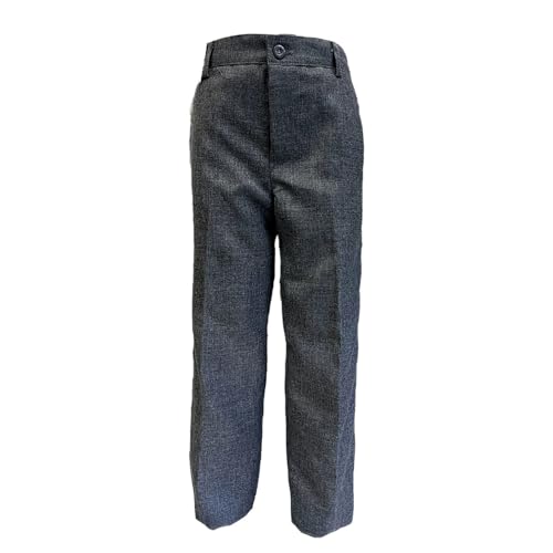 Opiniones de Tela Gris Oxford los mejores 5. 43 Pantalón Escolar de Vestir para Niños, para Toda Ocasión (MX/US, Numérica, 12, Gris Oxford)