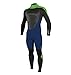 ONEILL WETSUITS Epic 5/4mm Back Zip Full Wetsuit, Muta in Neoprene. Bambino, Navy/Black/Dayglo, 8