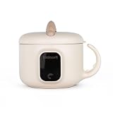 Kidnort Vennlig Mobiler Babykostwärmer 400 ml mit Akku kabellos für unterwegs 40 und 45 Grad Display 4500 mAh 70 Grad Pflegeprogramm für Babybrei Mahlzeiten und Getränke Beige