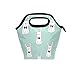 hengpai Uroczy królik stojak zielona torba na lunch torba termoizolacyjna neoprenowa damskie torebki do pracy na piknik