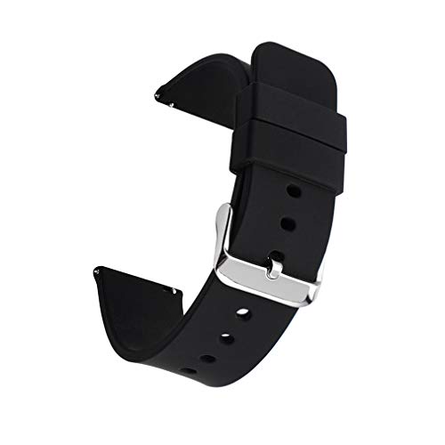 Corgeut Silicone Quick Release Watch Bands 18mm 20mm 22mm Quick Release Rubber Watch Bands for Men (22mm, Black)
