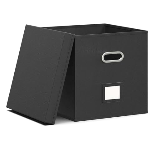 Fenayuu Almacenamiento De Álbumes Para Discos,Organizador Apilable Con Tapa - Cajones De Almacenamiento Y Transporte Para Música Hogar Estudio