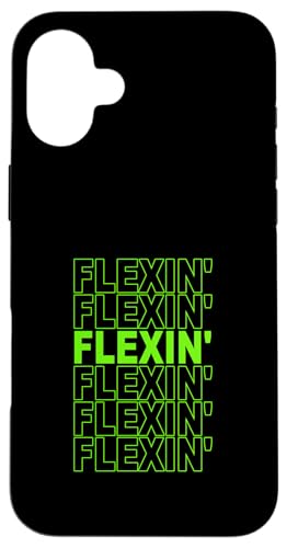 �O���[���J���[ Flexin' On Repeat Green Graphic �X�}�z�P�[�X iPhone 16 Plus �p