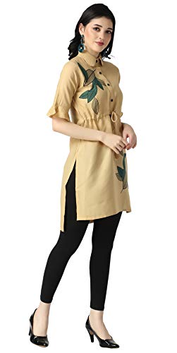 Image of OM SAI LATEST CREATION Designer Slub Cotton Fully Stitched Anarklai Kurti for Women & Girls on Jeans Palazzo or Skirt (Plus Size Upto 2XL)-(Grey)