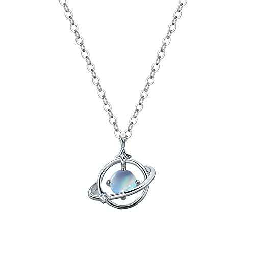 QIAOZHI Zircon Pendant Necklace Jewelry for Women Fashion Silver Color Choker Chain on Neck