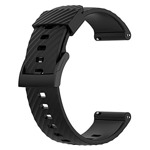 Correa de repuesto para Suunto 7 GPS, AWADUO de 24 mm de repuesto de silicona para Suunto 7/Suunto D5/Suunto 9, Cuarzo creado,