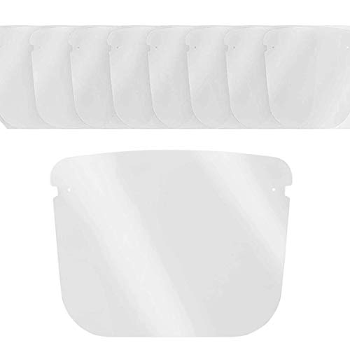 12-Pack of Reusable Replacement Visors for face shields,Transparent Plastic to Cover and Protect Your Face only clear covering without frame(12 packs Replacement Visors without frame )