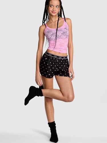 Victoria's Secret PINK Women's Boxy Pajama Shorts, Pink Dog Dot, XL - image 2