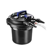 Flexzion Pond Bio presión del Filtro con el Sistema Bombilla Ultravioleta esterilizador UV Luz Koi Peces de Acuario Tanque de Agua de Limpieza de Suministro de Equipos 10000L (800-1600 galones) 1 80