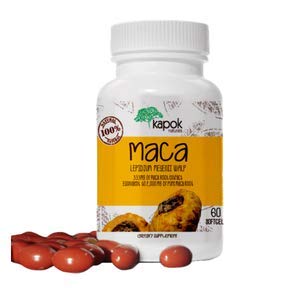 Kapok Naturals Maca Root Capsules, Soft-Gel Maca Capsules for Women and Men. 2000mg Maca Root Extract in Each Maca Pill. Natural Adaptogenic Herb for Endurance Energy, Stress and Fatigue. Maca Capsule