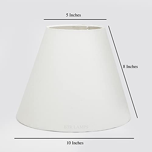 Image of 10 inch Inches (Small), Conical White Lamp Shade, Cotton Fabric