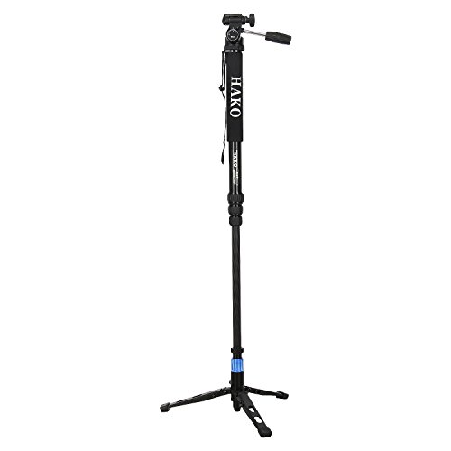 Image of Hako DV5200 Monopod with 3 Way Pan Head for Camera