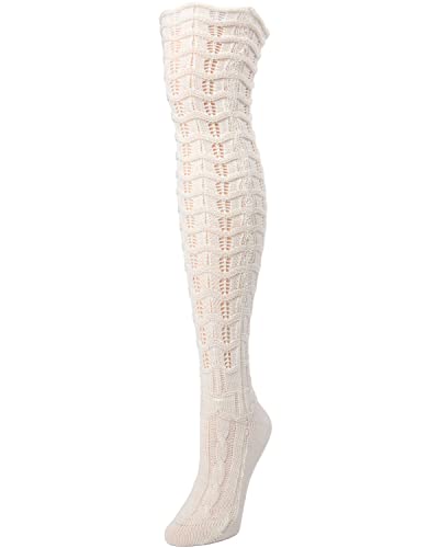 Image of MeMoi Jumbo Cable Over The Knee Cotton Blend Warm Socks