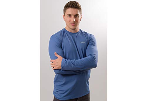 Camiseta com proteção solar pedal bruto masculina Tamanho:XG;Cor:Azul