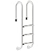 Produktbild Zelsius V2A Edelstahl Poolleiter mit 3 Stufen | 50,2 x 36,5 x 158 cm - Silber | mit Rutschsicherung | Schwimmbadleiter für Pool und Schwimmbecken | Pool Einstieg, Einbauleiter, Sicherheitsleiter