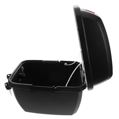 BESTYASH Motorcycle Rear Storage Box with Lid Capacity Trunk Organizer for Motorbike Accessories Stylish Design Easy Installation Versatile Storage for Tools and More