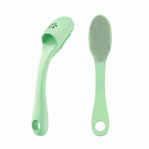Image of Pet Toothbrush Silicone Finger with Storage Cup, Dog and Cat Tooth Brushing Dog Teething Toothbrush Teeth Cleaning, Toothbrushes Small and Large Pets. (Green)