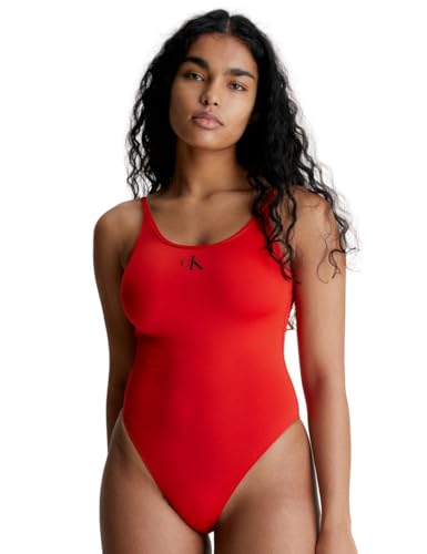 Calvin Klein Damen Badeanzug Scoop Back One Piece Modern, Rot (Cajun Red),...