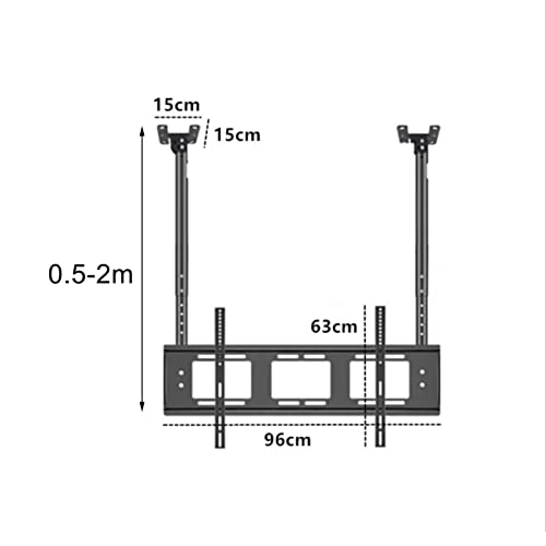 Support plafond TV inclinaison réglable double barre grand écran