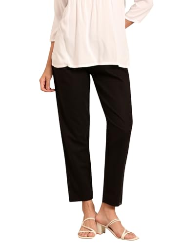 Image of TWIN BIRDS Women Cotton Straight Fit Pants | Ethnic Casual Daily Trousers