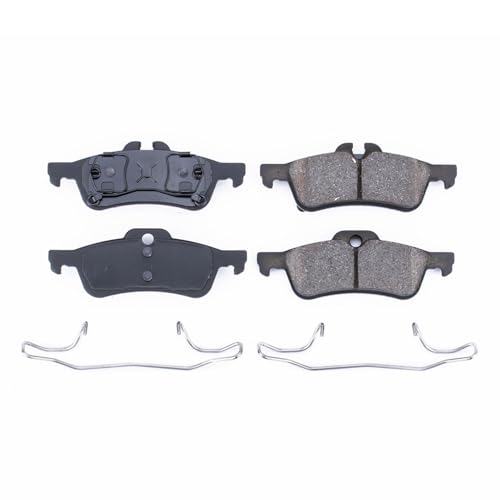 Image of PowerStop Rear Brake Pads for Mini Cooper 2004-08 - Z17 Ceramic Brake Pads with Installation Hardware, 17-1060